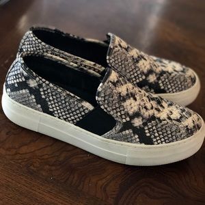 Faux Snakeskin Slip-ons